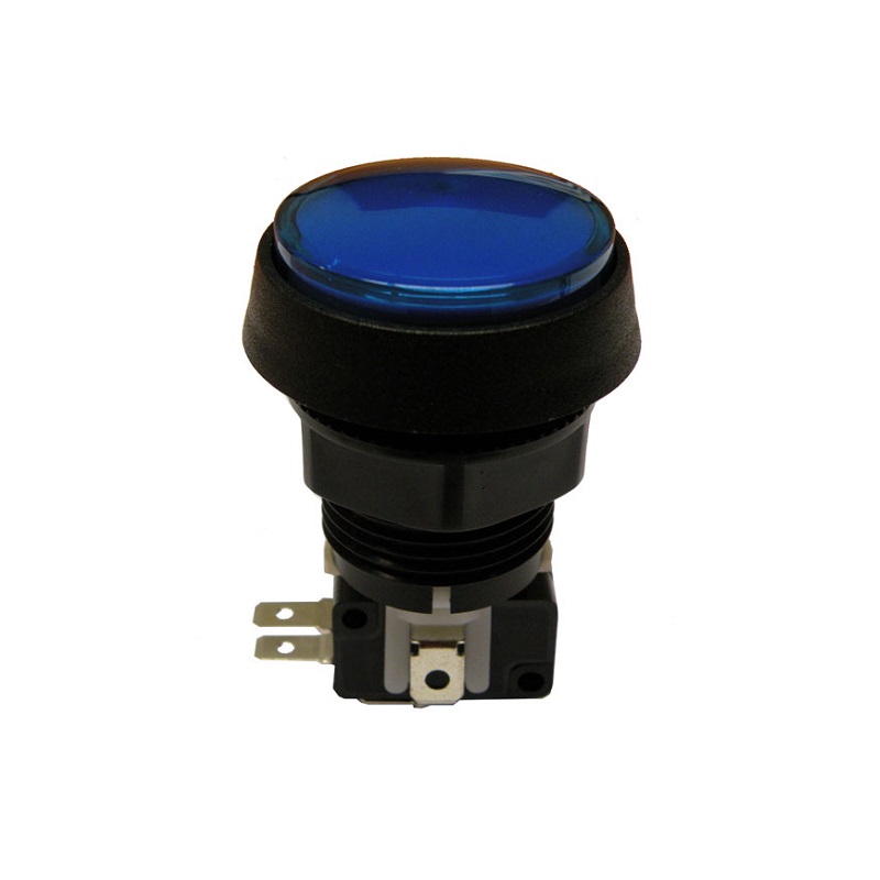 PULSADOR ARCADE ON-ON (SDPT) Ø44mm M28 12V AZUL