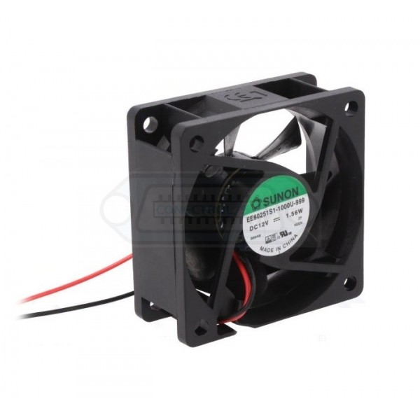 VENTILADOR AXIAL DC 12V SUNON 60x60x25mm. 2 HILOS