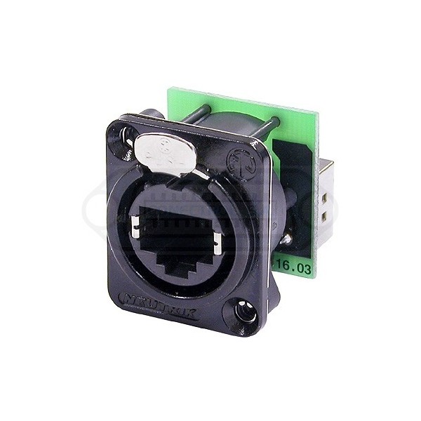 ADAPTADOR ETHERCON CAT5E RJ45 NEUTRIK HEMBRA-HEMBRA CHASIS