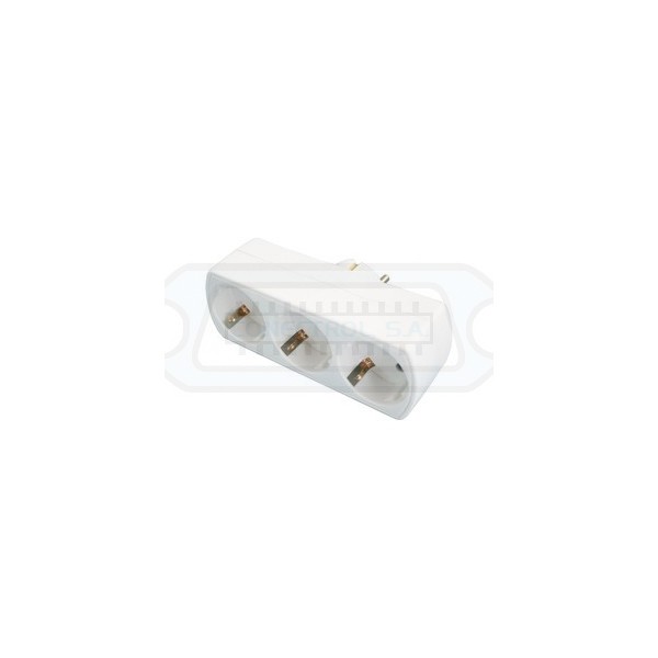ADAPTADOR ELÉCTRICO 3 SALIDAS SCHUKO EN LINEA