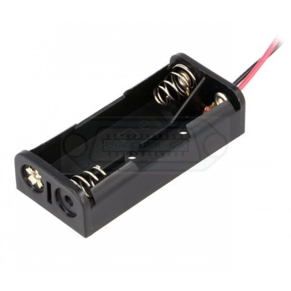 PORTAPILAS 2 PILAS AAA PLANO CON CABLE