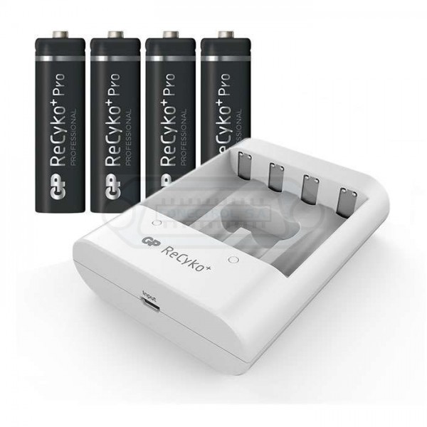CARGADOR BATERÍAS GP RECYKO+ PRO USB + 4 BATERIAS AA