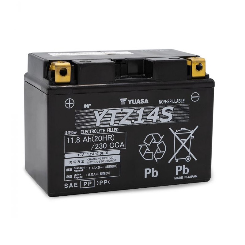 BATERIA DE MOTO AGM YUASA 12V 11.8Ah (20HR) / 230 CCA