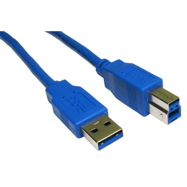 CABLE USB-A 3.0 MACHO a USB-B MACHO AZUL 2m