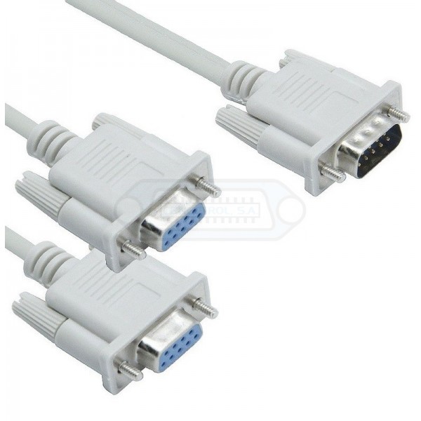 CABLE SUB-D 9P 1 MACHO A DOBLE HEMBRA 1.8MTS.