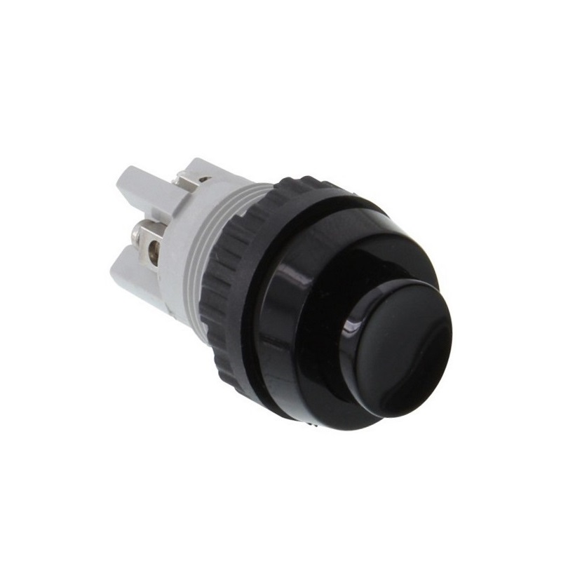 PULSADOR RAFI 1.10001.151/0104 Ø15.2MM. NC (CERRADO) NEGRO