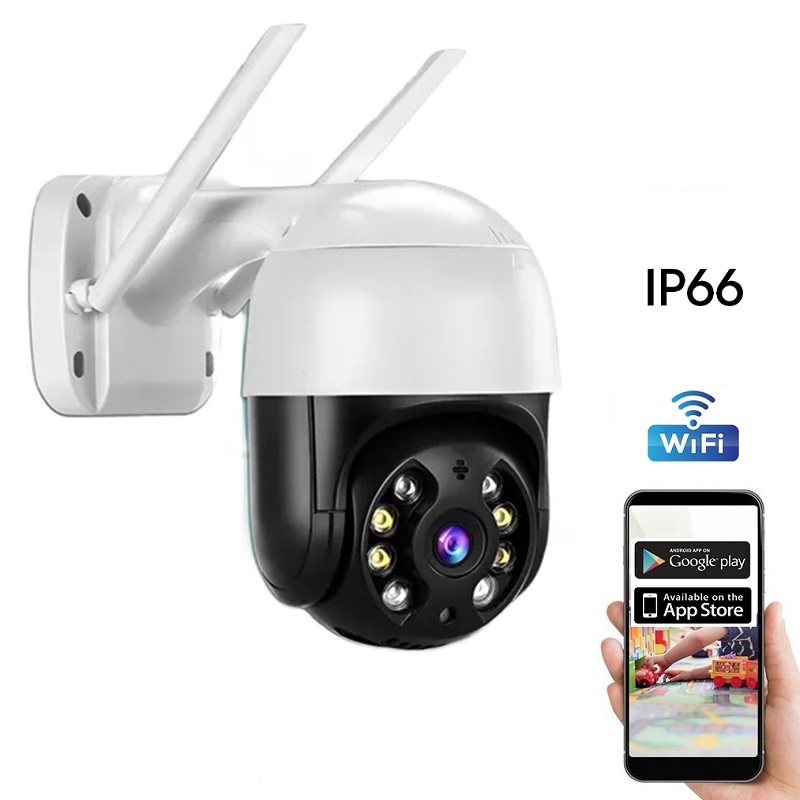 CÁMARA MOTORIZADA IP WIFI 5MPX IP66 APP iOS/ANDROID