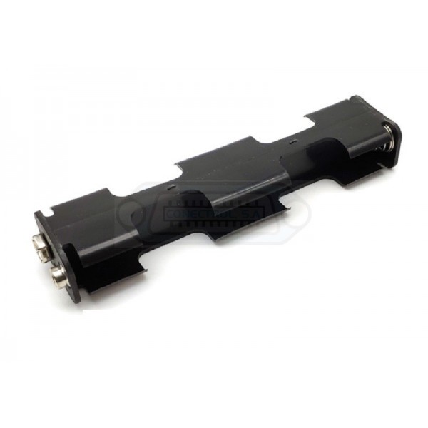 PORTAPILAS 4 PILAS AA DOBLE (2+2) LARGO TERMINAL CLIP