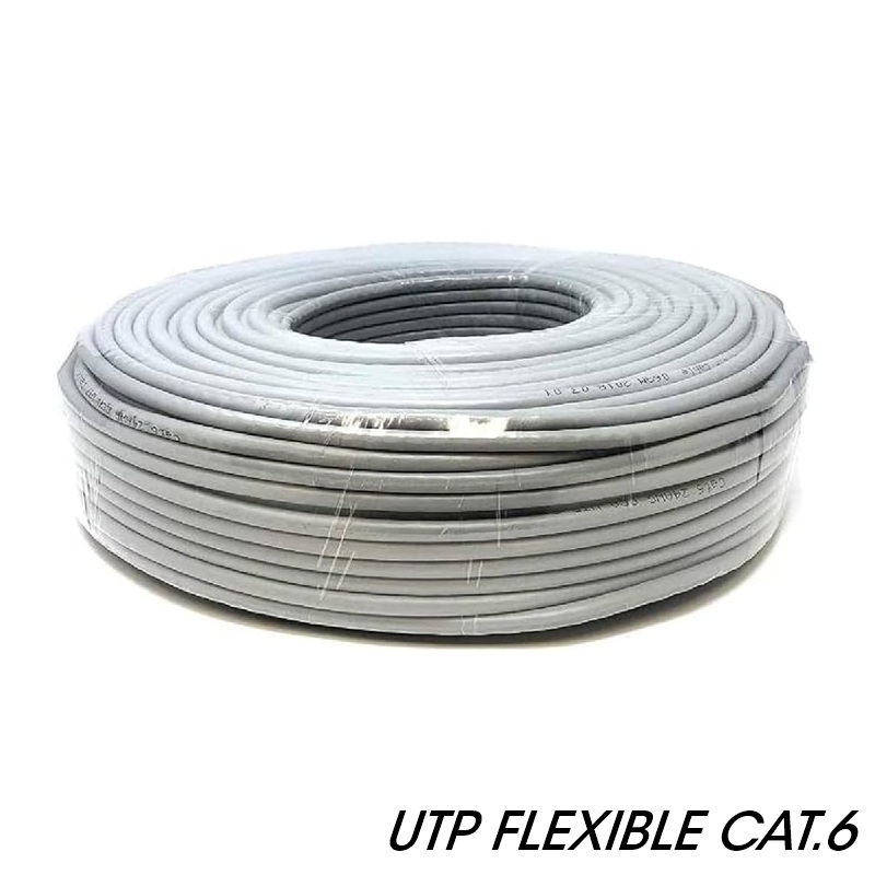 BOBINA CABLE U/UTP CAT6 FLEXIBLE CCA GRIS 100m