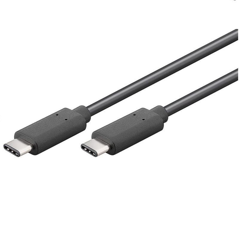 CABLE USB-C 3.2 Gen2 MACHO-MACHO 5...20V 5A 100W NEGRO 1.5m