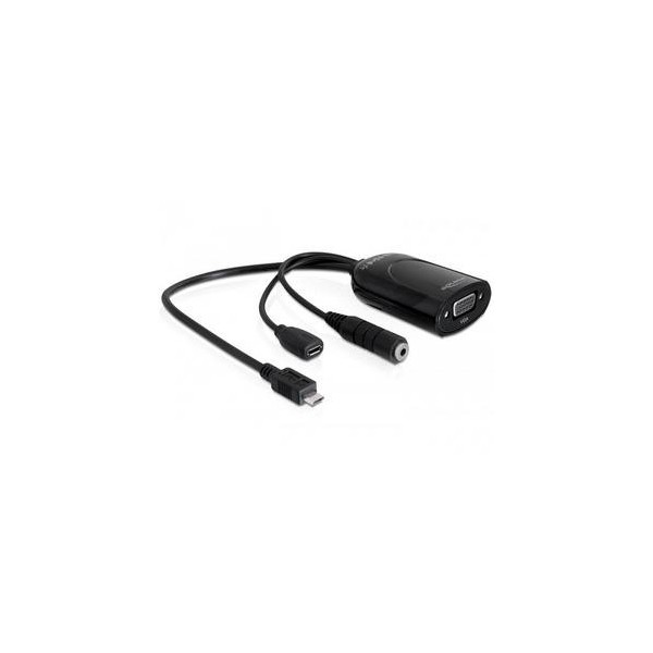 ADAPTADOR MHL USB MICRO-B MACHO/HEMBRA + AUDIO/VGA HEMBRA