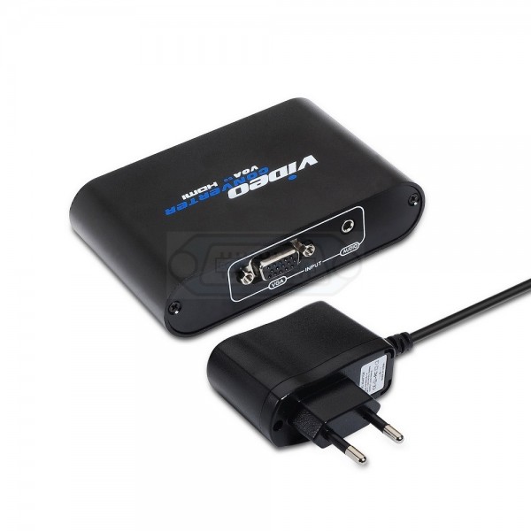 CONVERSOR VÍDEO SVGA + AUDIO A HDMI CON ALIMENTACIÓN