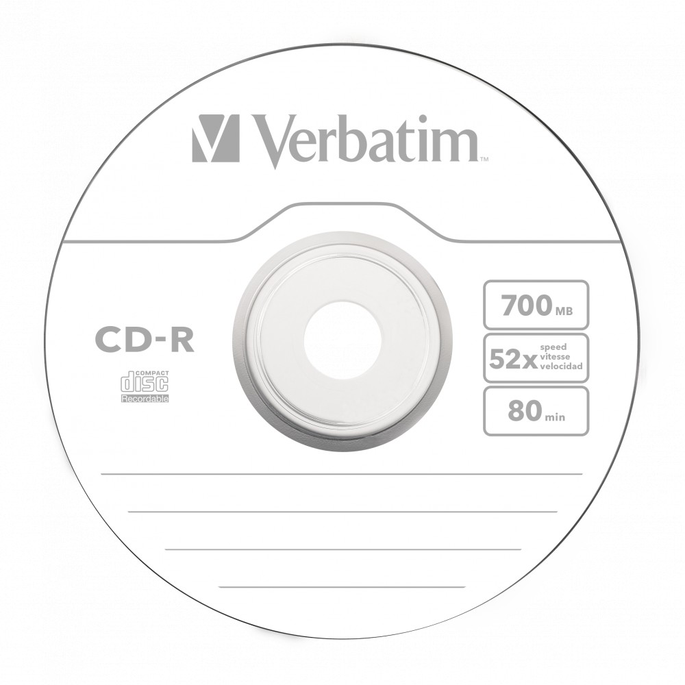 CD-R GRABABLE 700MB 52X TARRINA 25 UNDS.
