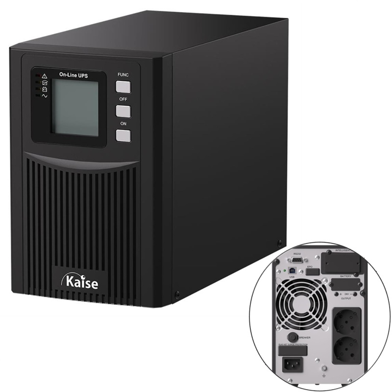 SAI 1000VA (1000W) KAISE ONLINE TOWER 2x9Ah, IEC, 2 SCHUKO