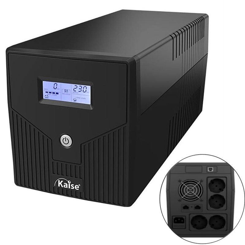 SAI 1500VA (900W) KAISE LINE INTERACTIVE 2x9Ah, IEC, 4 SCHUKO