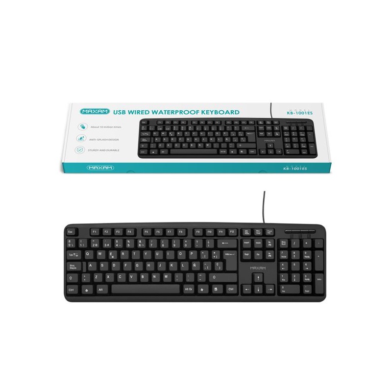 TECLADO CONEXIÓN USB-A WATERPROOF ESPAÑOL