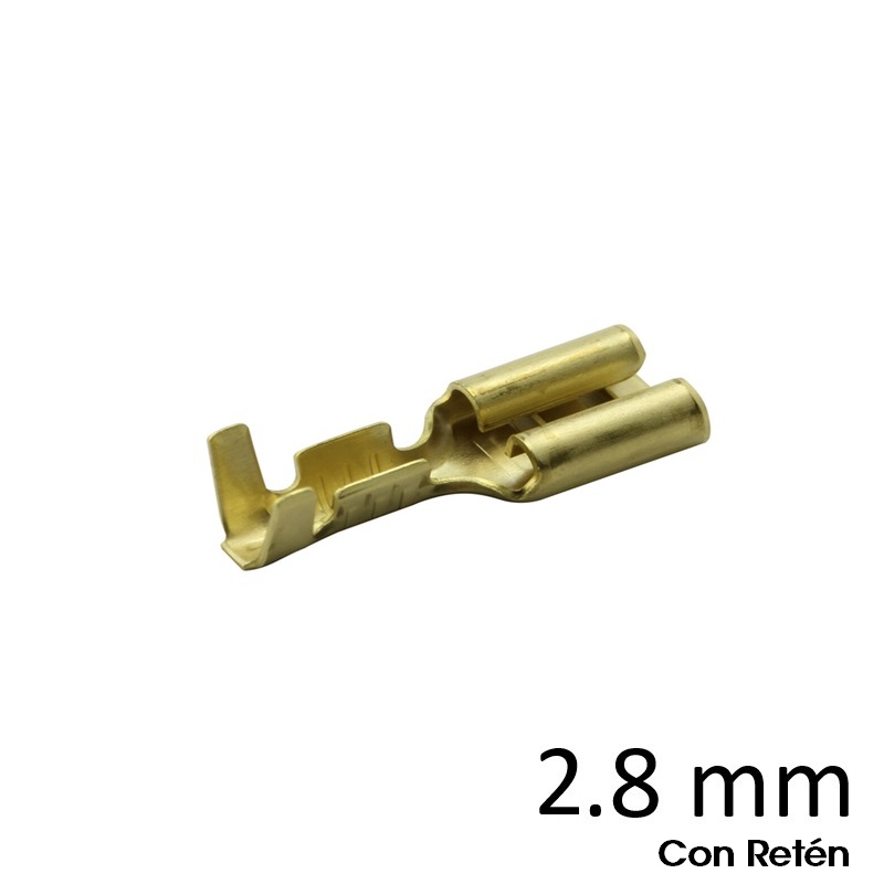 TERMINAL FASTON 2.8mm HEMBRA LATÓN RETÉN 0.5/1.0mm²