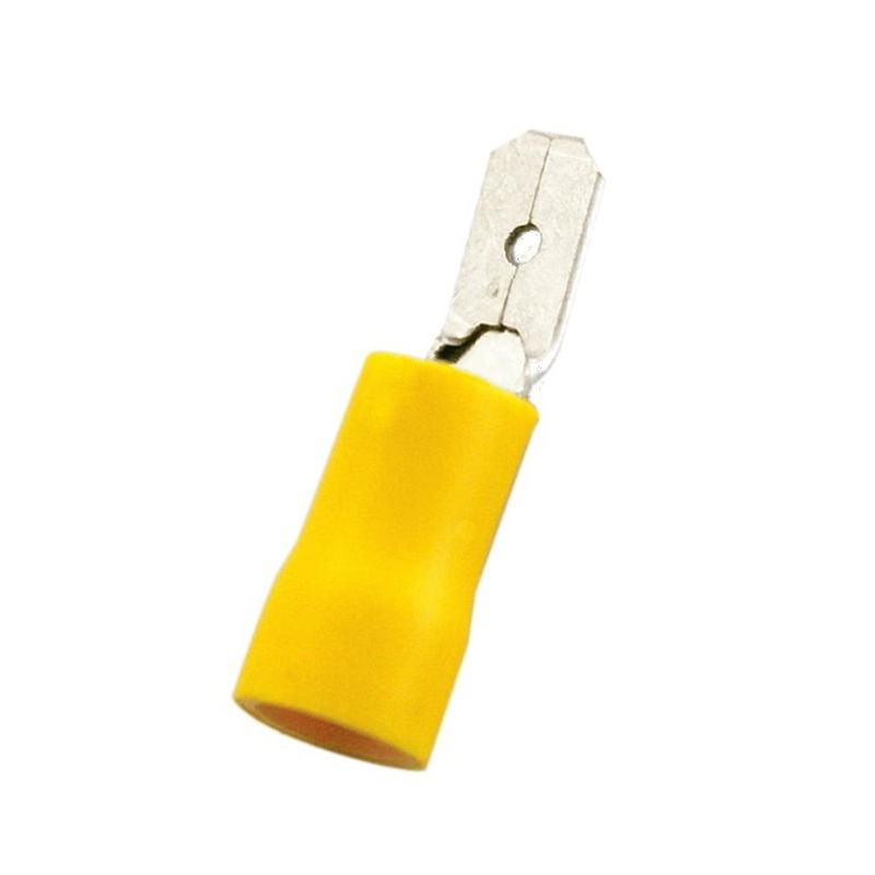 TERMINAL FASTON 4.8mm MACHO PREAISLADO AMARILLO 4.0/6.0mm²