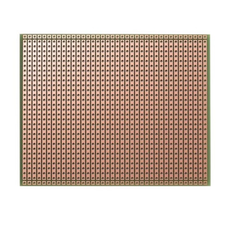 PLACA C.I. PERFORADA LÍNEAS, 1 CARA, 100x80mm, EUROCARD, FR4