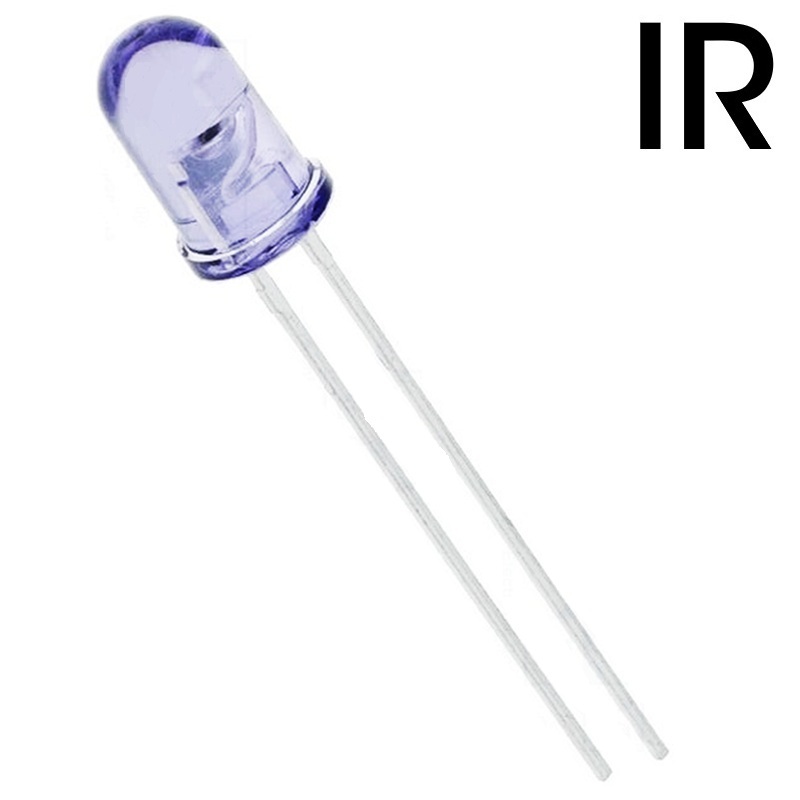 DIODO LED IR Ø5mm EMISOR INFRARROJOS 880nm 25mW 40º