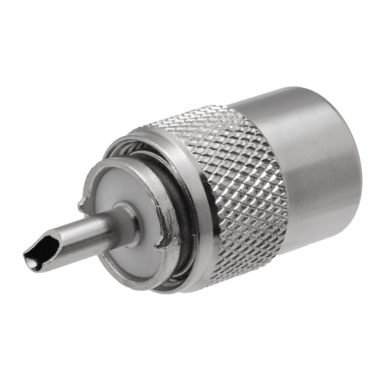CONECTOR PL-259 (UHF) MACHO ÁEREO RECTO ROSCAR PTFE RG213
