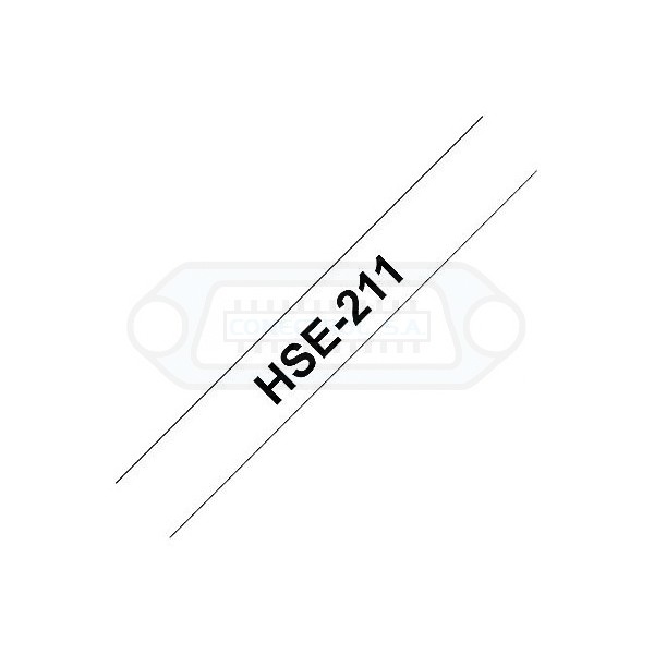 CINTA TERMORETRACTIL BROTHER 5,8mm NEGRO/BLANCO DE 1,5 MTS.