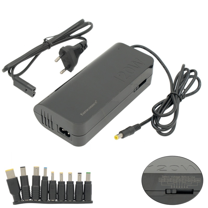 ALIMENTADOR UNIVERSAL 120W REGULABLE 12...24VDC + USB 5V/2A