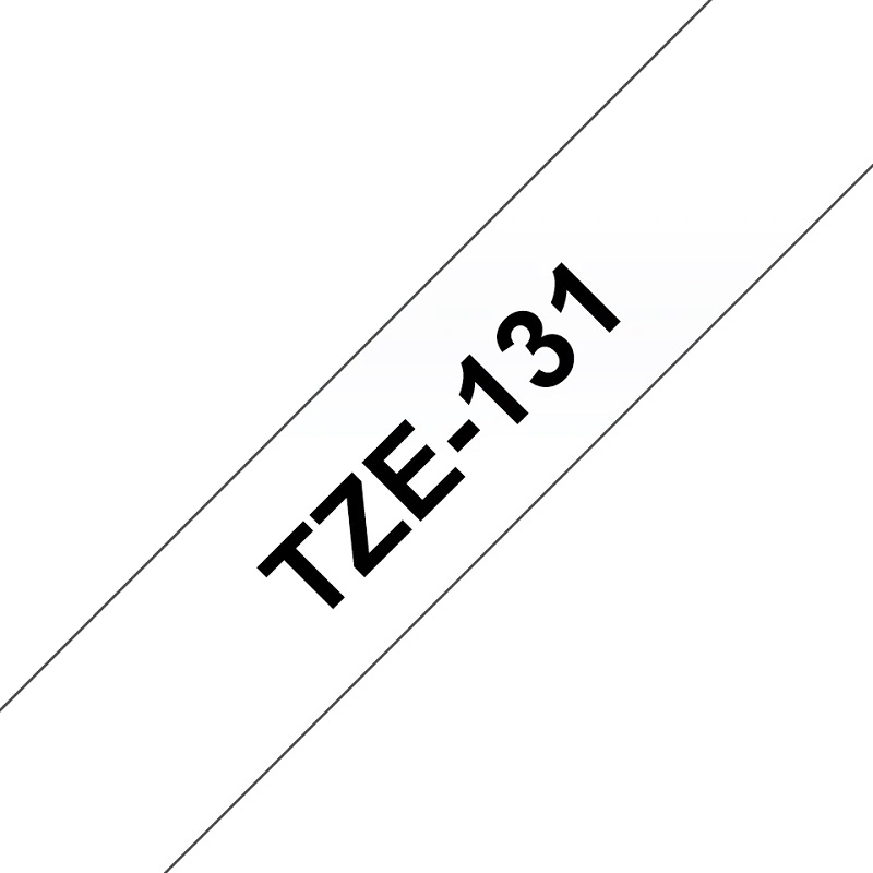 CINTA LAMINADA BROTHER 12mm NEGRO/TRANSPARENTE 8m