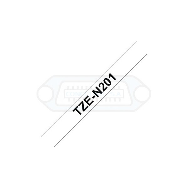 CINTA NO LAMINADA BROTHER 3,5mm NEGRO/BLANCO 8m