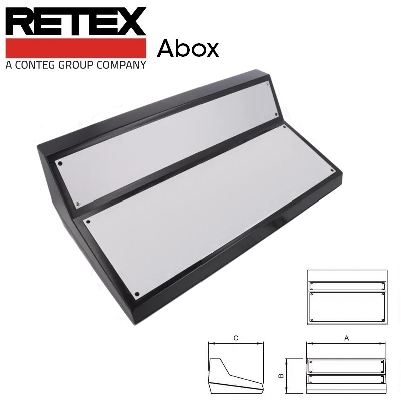 CAJA CONSOLA RETEX ABOX 3 (268x117.5x185mm) NEGRO GRIS