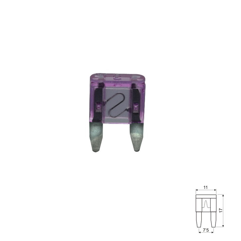 FUSIBLE LAMINADO MINI 11MM COCHE 3A VIOLETA
