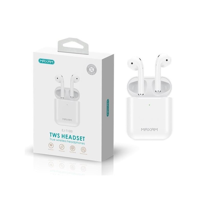 AURICULARES TRUE WIRELESS V5.1 MAXAN EJ-M101 BLANCO