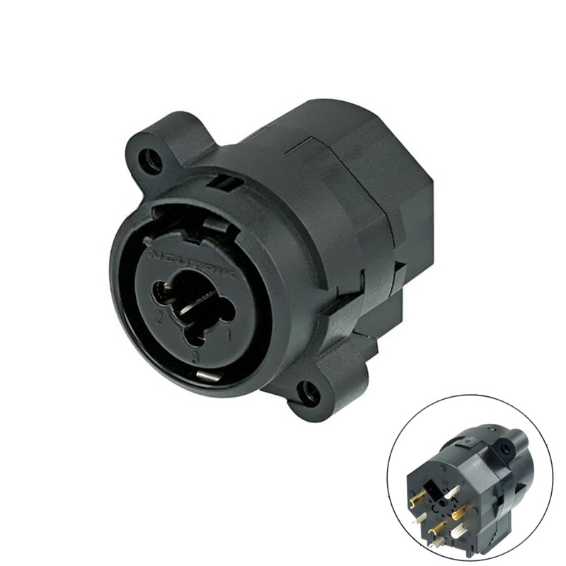 CONECTOR XLR 3P / JACK 6.3mm ST HEMBRA NEUTRIK CHASIS