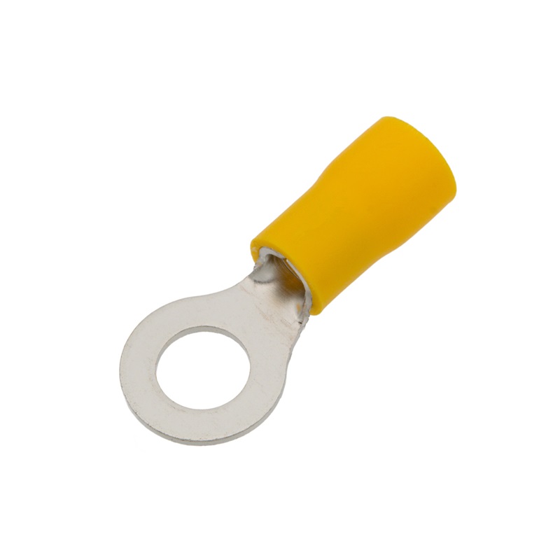 TERMINAL REDONDO Ø6.5mm PREAISLADO AMARILLO CABLE 4-6mm