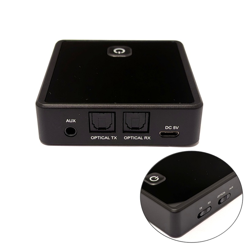 EMISOR/RECEPTOR BLUETOOTH 5.0 AUDIO DIGITAL TOSLINK/AUX 3.5mm