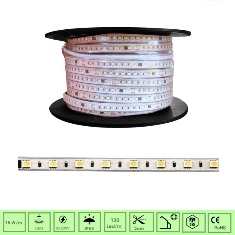 TIRA LED PRO AC 230V 6000K 1500Lm 15W/m 12mm IP65 METRO