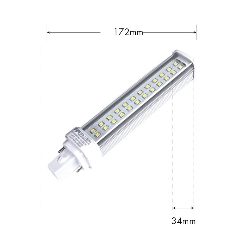 BOMBILLA LED PLC 11W 230V 1250Lm 5000K G24D-3 2PIN - Imagen 3