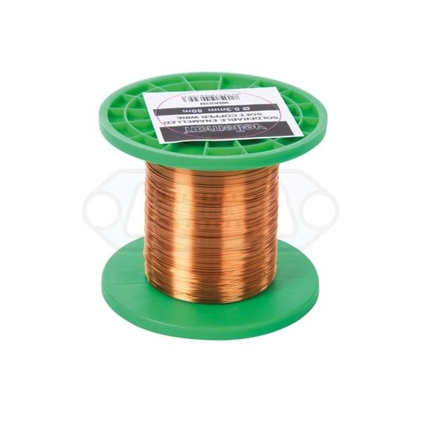 BOBINA HILO COBRE ESMALTADO Ø0.30mm 50g 80m
