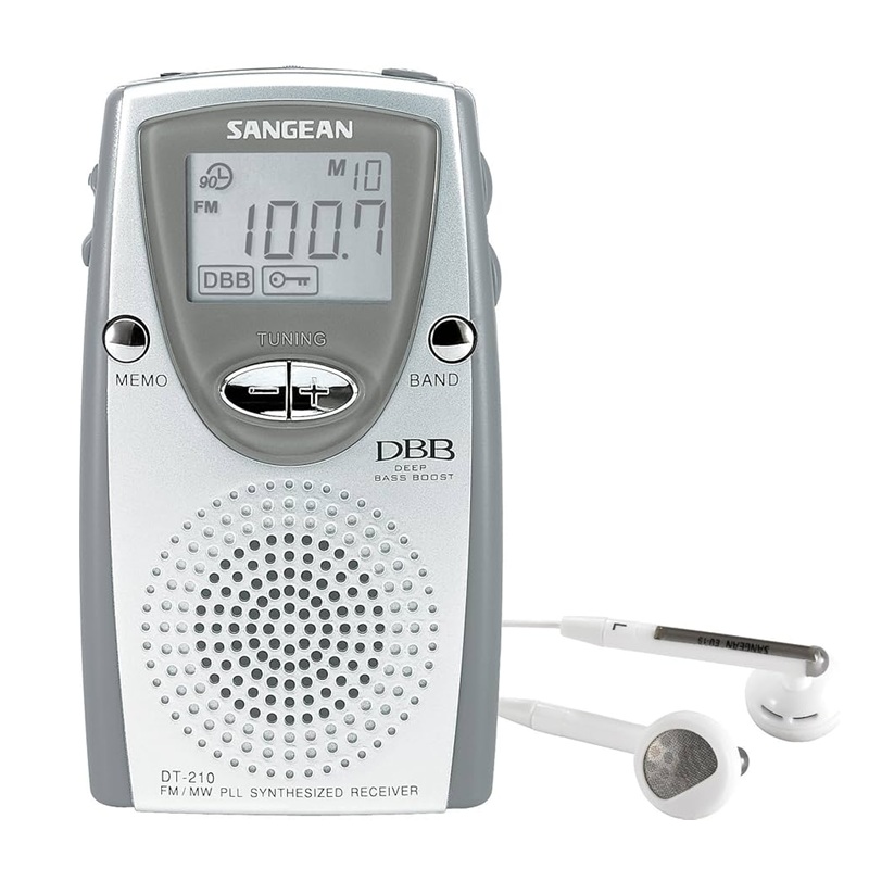 RADIO DIGITAL BOLSILLO FM/AM SANGEAN DBB CLIP + AURICULARES