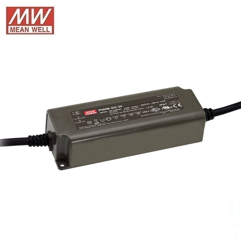 DRIVER LED PWN DC 24V 2.5A 60W 24V MEAN WELL VOLTAJE CONSTANTE