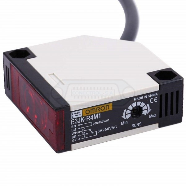 SENSOR FOTOELÉCTRICO OMRON E3JK-R4M1 (220VAC) ALCANCE 4m