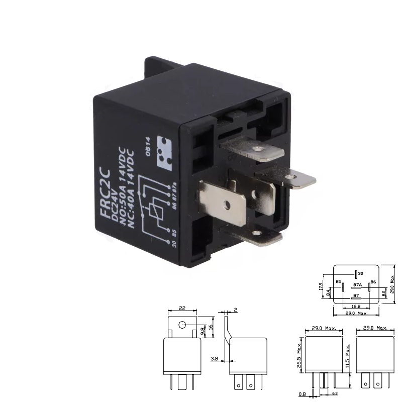 RELÉ DE COCHE DC 24V (1Co) 40/50A FASTON