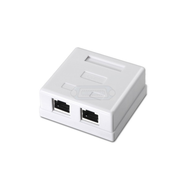 ROSETA SUPERFICIE 2 RJ45 CAT.6 FTP BLANCO
