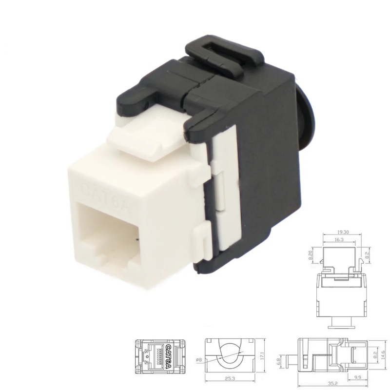 CONECTOR RJ45 Cat.6A HEMBRA UTP KEYSTONE AUTOCRIMPABLE