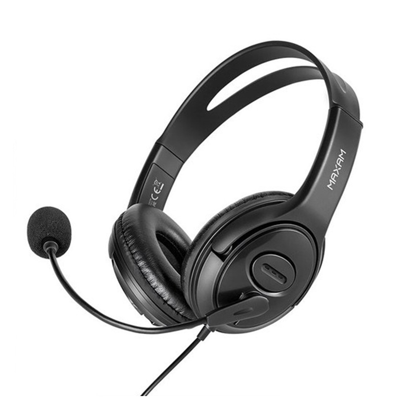 AURICULARES CIRCUMAURALES ESTÉREO CON MICROFONO JACK 3.5mm NEGRO