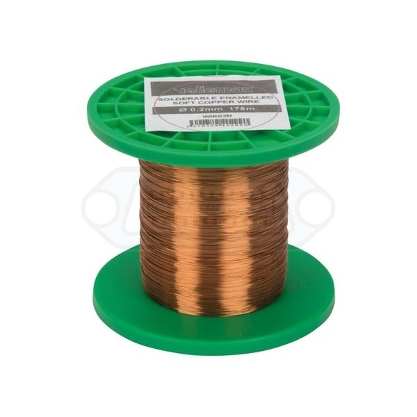 BOBINA HILO COBRE ESMALTADO Ø0.20mm 50g 178m
