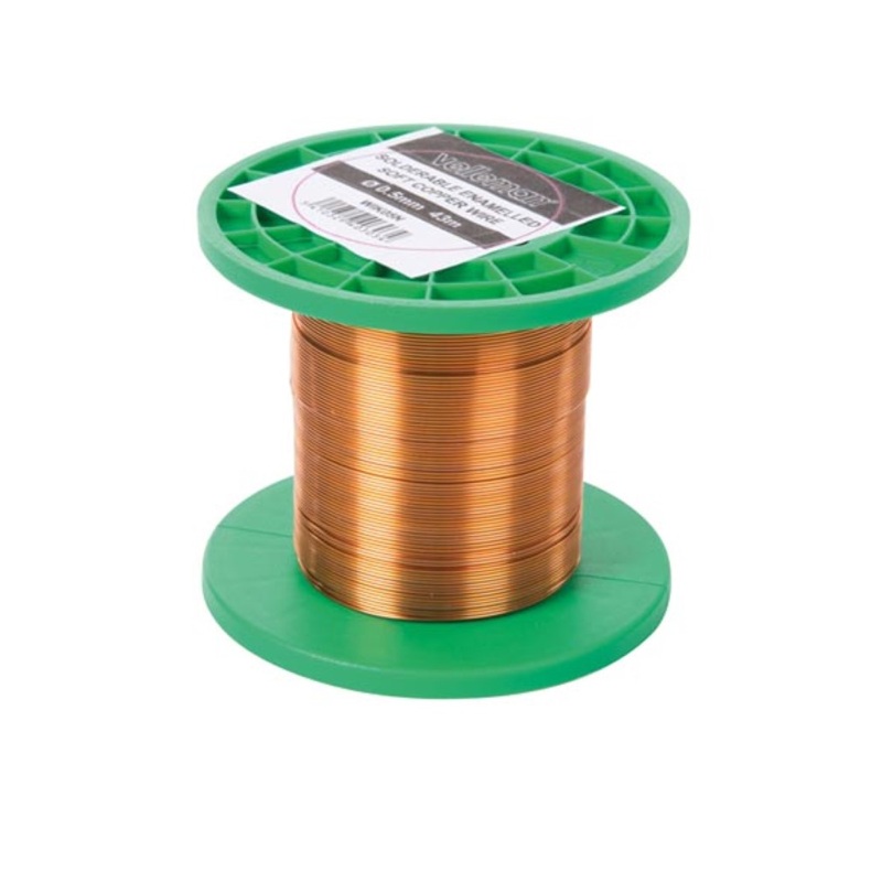 BOBINA HILO COBRE ESMALTADO Ø0.50mm 75g 43m