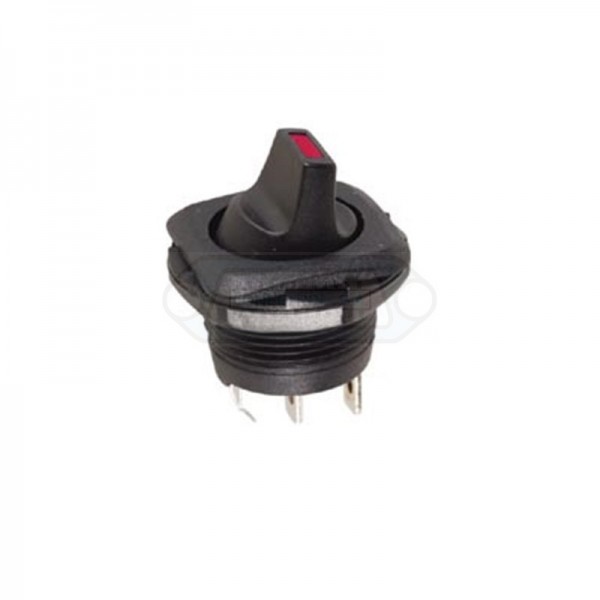 INTERRUPTOR BALANCÍN INDICADOR ROJO ON-OFF (1Co) 5A/250V NEGRO