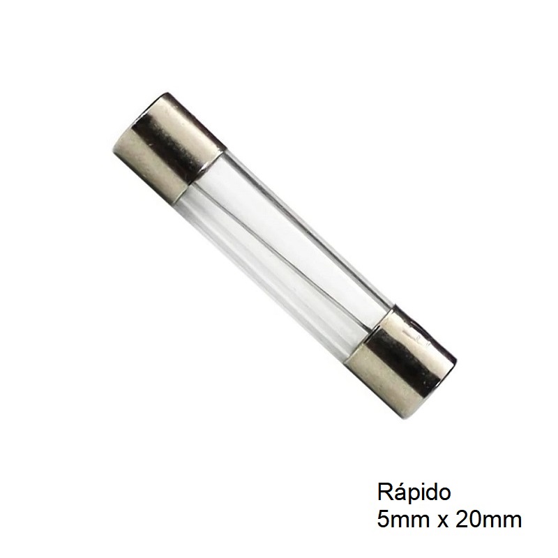 FUSIBLE CRISTAL Ø5 x 20mm RÁPIDO 5A 250V