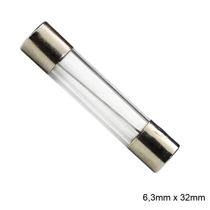 FUSIBLE CRISTAL Ø6.3 x 32mm RÁPIDO 0.300A 250V